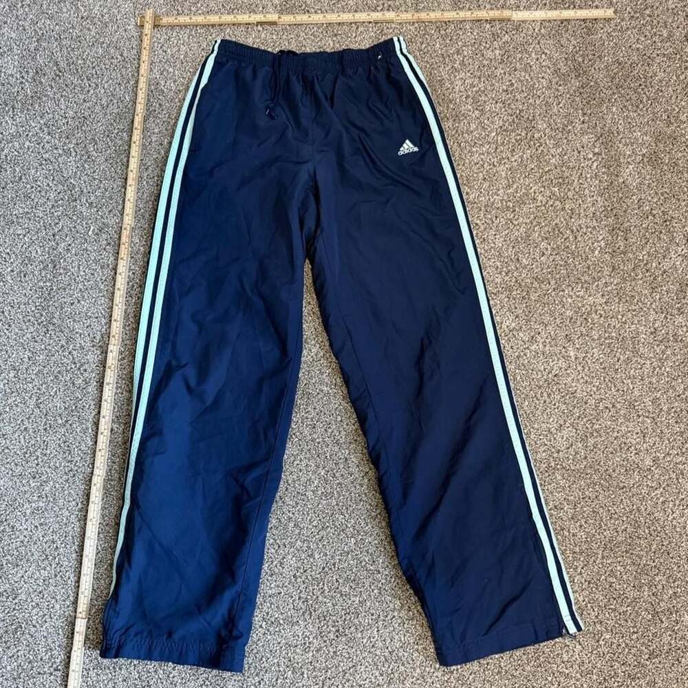 Adidas Three Stripe Navy Blue Track Pants